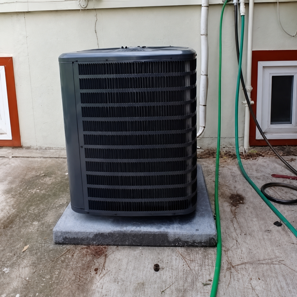 ac compressor sitting outside