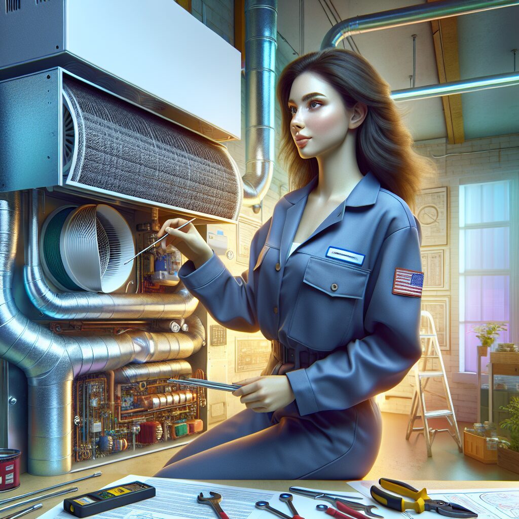 tech working on unit inside