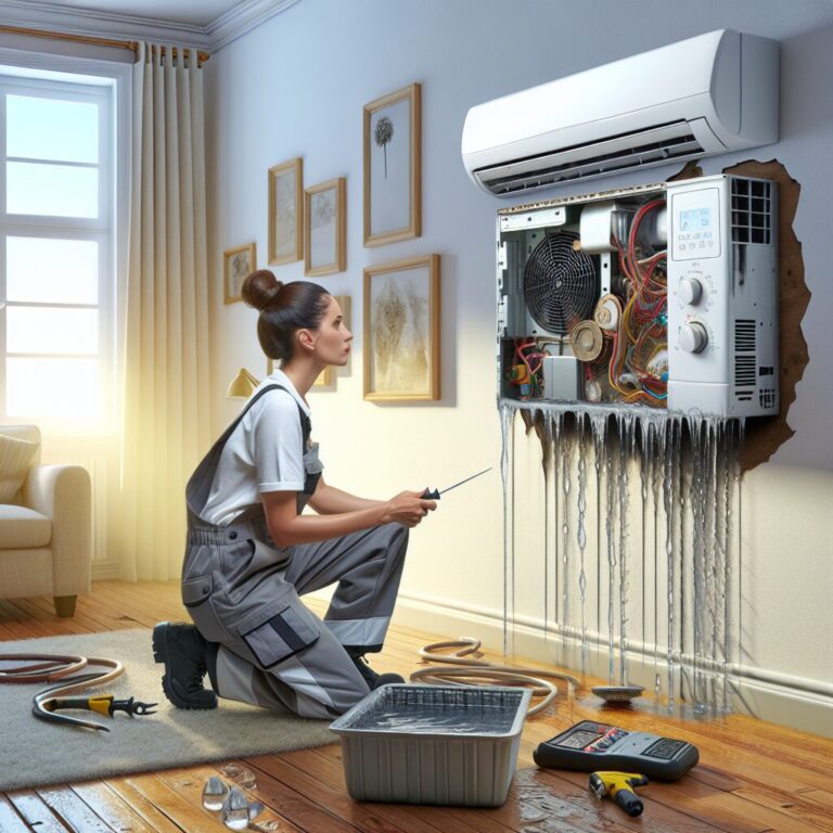tech working on unit inside